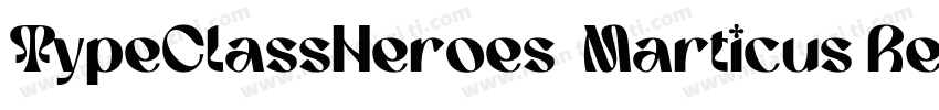 TypeClassHeroes  Marticus Regular字体转换